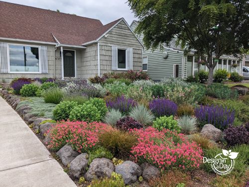 NE Portland residential landscape design for pollinator bees