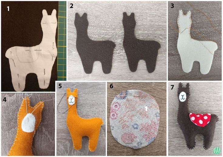 Mini felt alpacas – Free felt pattern – Get Unraveled