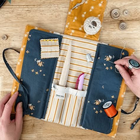 Ella roll-up sewing kits combine elegant organization with p