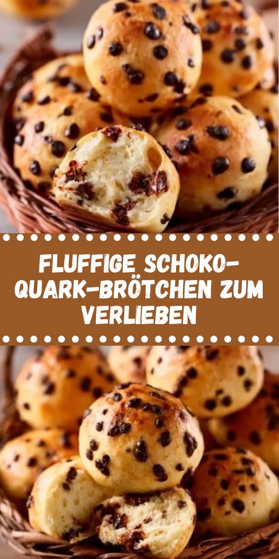 Diese Schoko-Quark-Brötchen sind herrlich weich, saftig und 