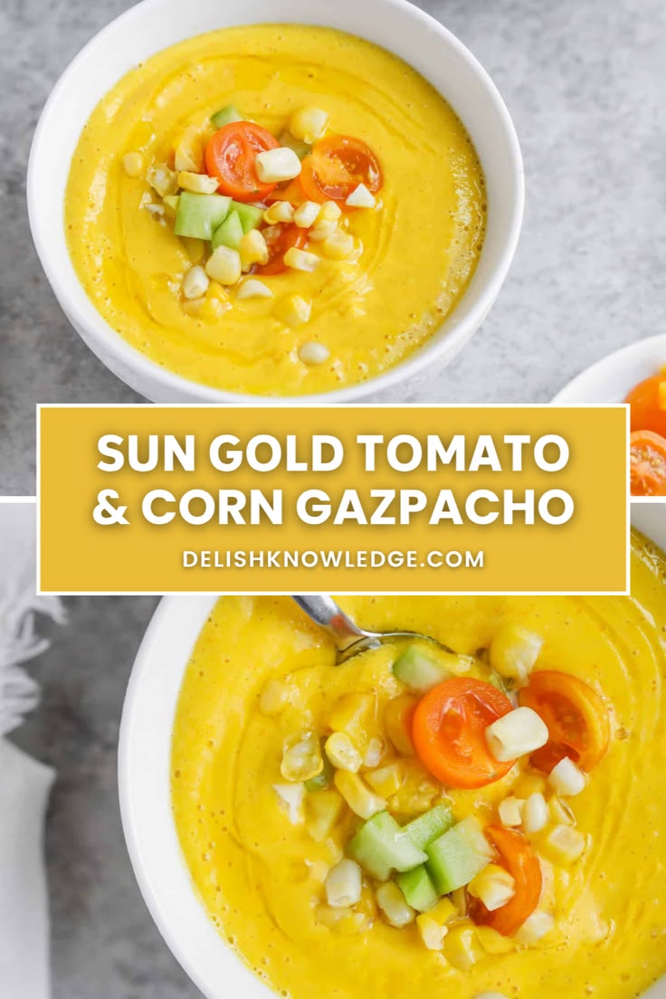 The perfect chilled soup for summer! This golden tomato and 