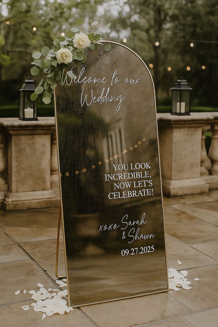 Welcome to our wedding! You look incredible, now lets celebr