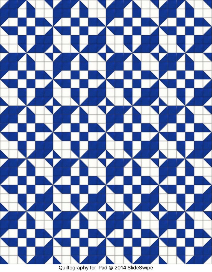 Disappearing hourglass block, quilt layout.