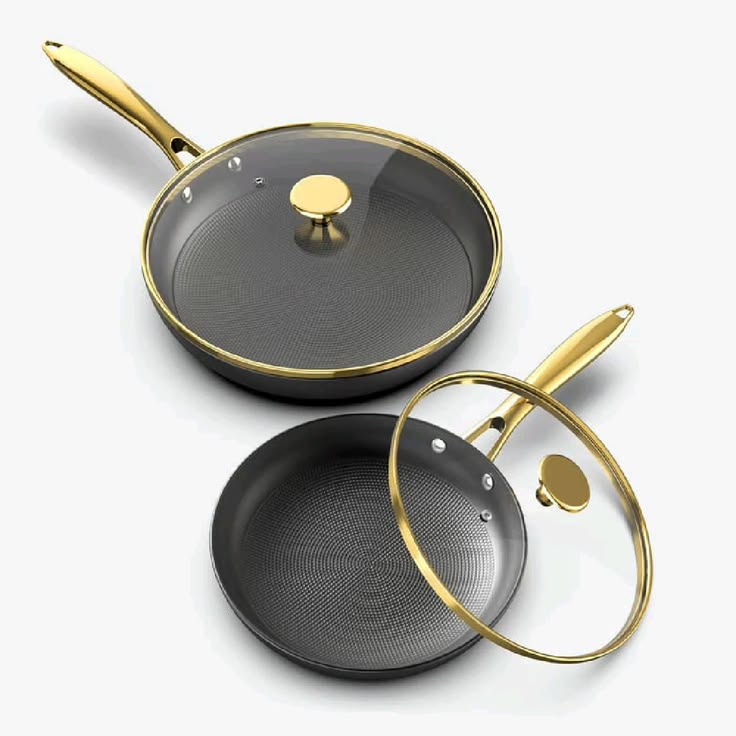 complete cast iron non-stick frying pan set with 10" and 12"
