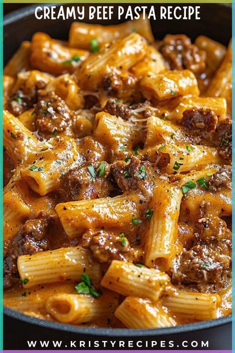 Creamy, cheesy, and loaded with flavor! This creamy beef pas
