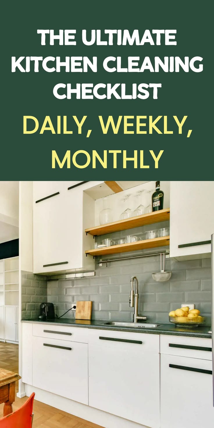 Need a simple kitchen cleaning schedule that works with a bu