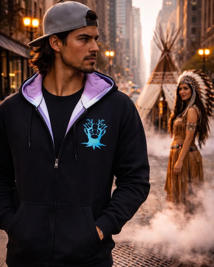 'The Arrowhead ' double lined zip hoodie is unique because i