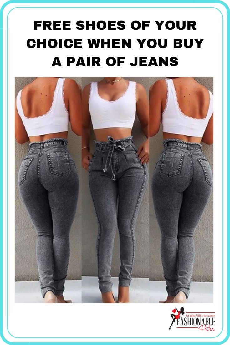 Shop high waist jeans for women slim stretch 2020. Free shoe