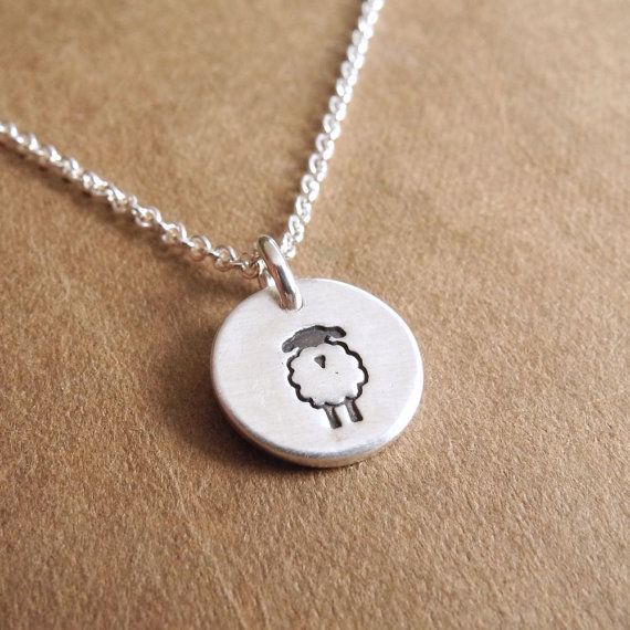 Teeny Tiny Lamb Necklace, Teeny Tiny Sheep Necklace, Fine Si