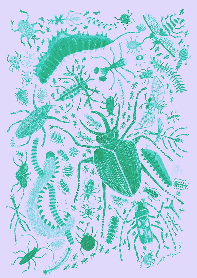 “Insecta Chant”🪲🐛🐜🦋🐞🦗🕷️🪰🐝🦂 midsummer version

#mayamiyama
#i