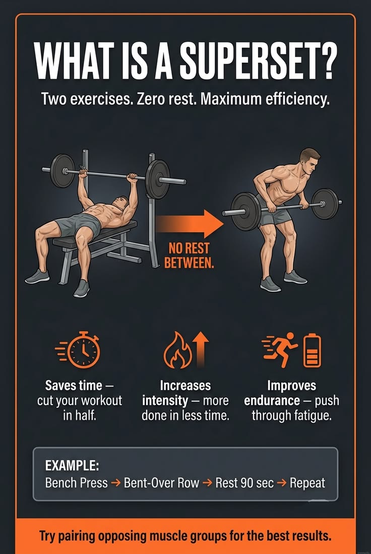 Two exercises. Zero rest. Maximum efficiency 🔥 Supersets cut