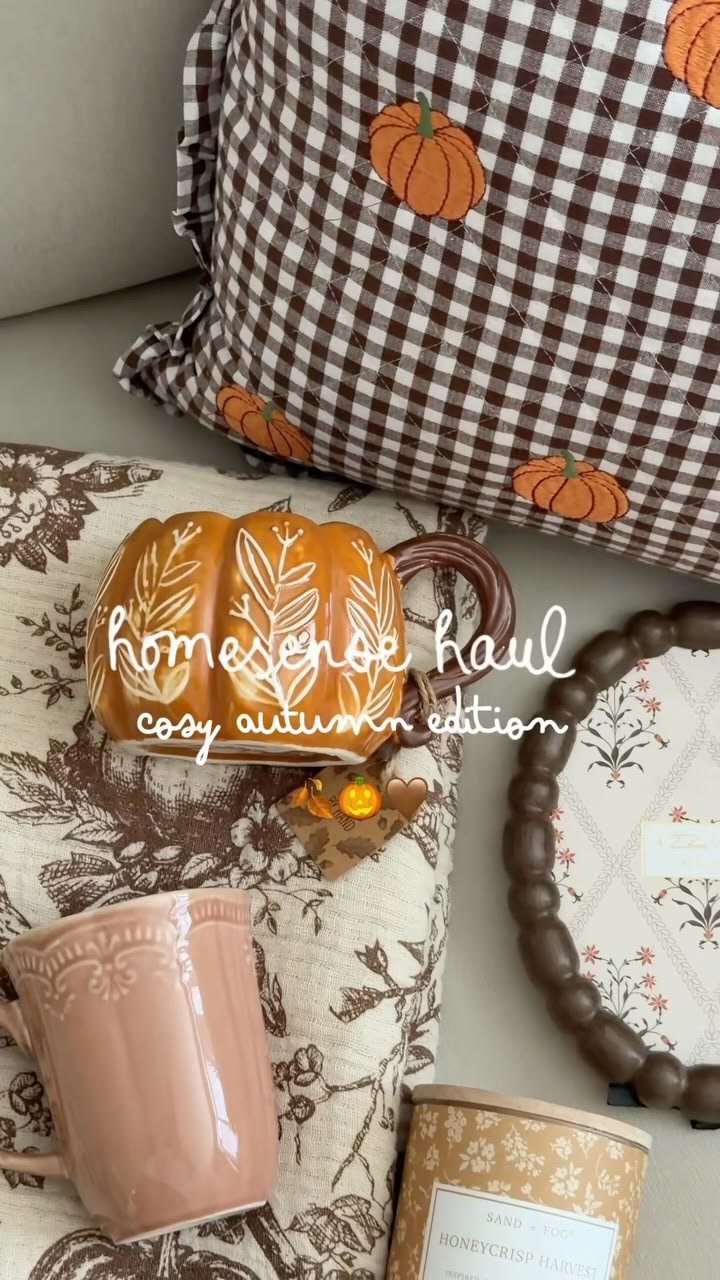 Mini cosy autumn haul from @homesense_ukie 🎃🍂🤎

I know it’s 