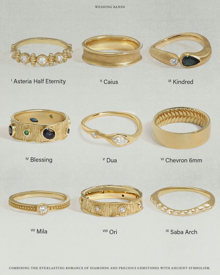 Select your dream wedding band in our signature Modern Ancie