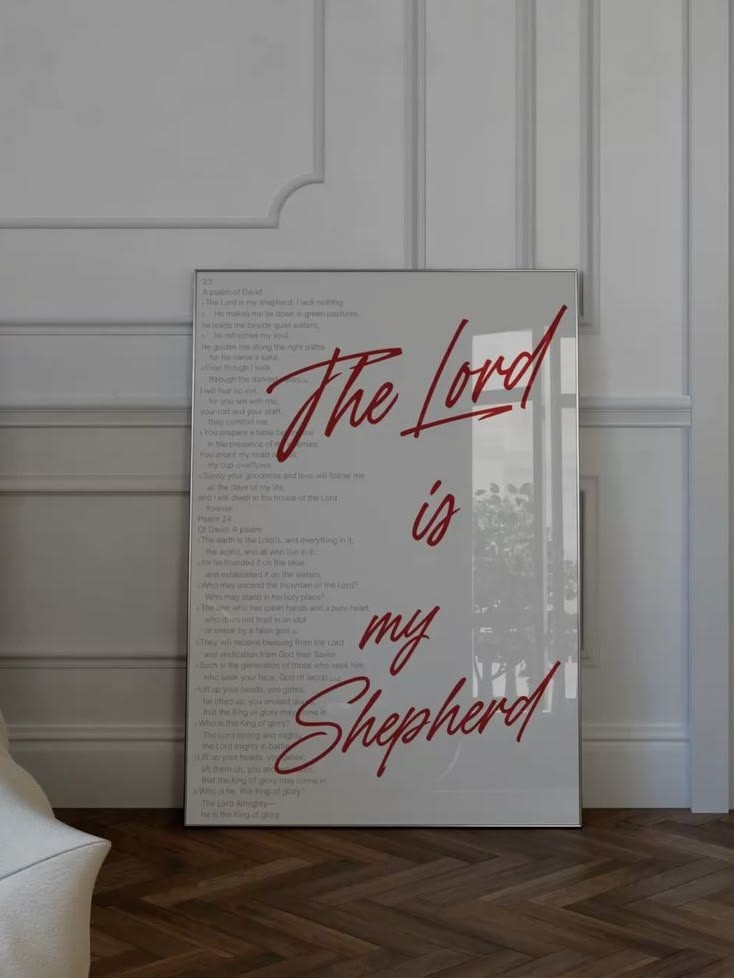 Etsy Wall Art Quotes - This “The Lord Is My Shepherd” print 