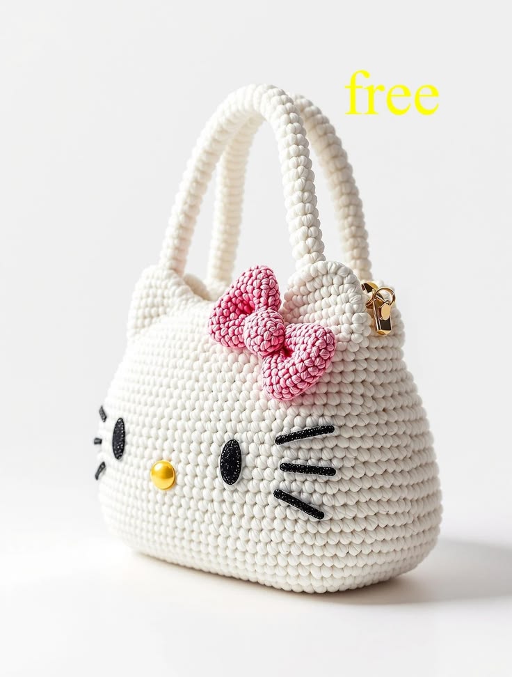 Bolsa de luxo Hello Kitty - Vista traseira | Schema Gratis •