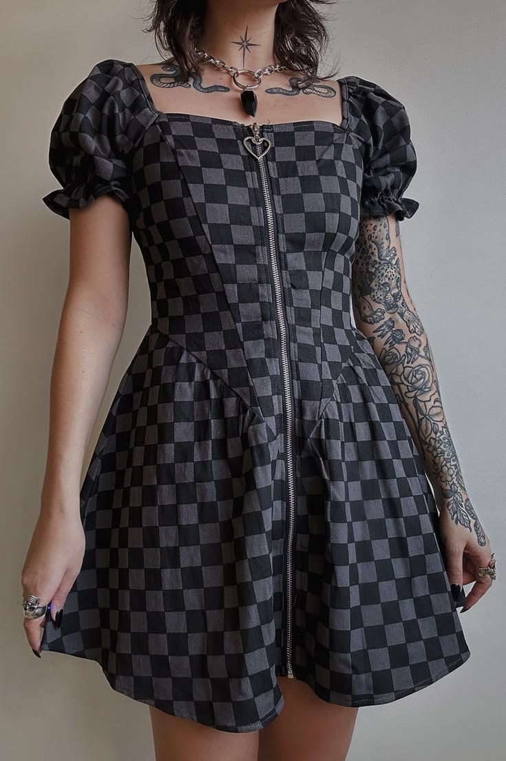 Checkerboard Dead Cute Dress – Love Too True