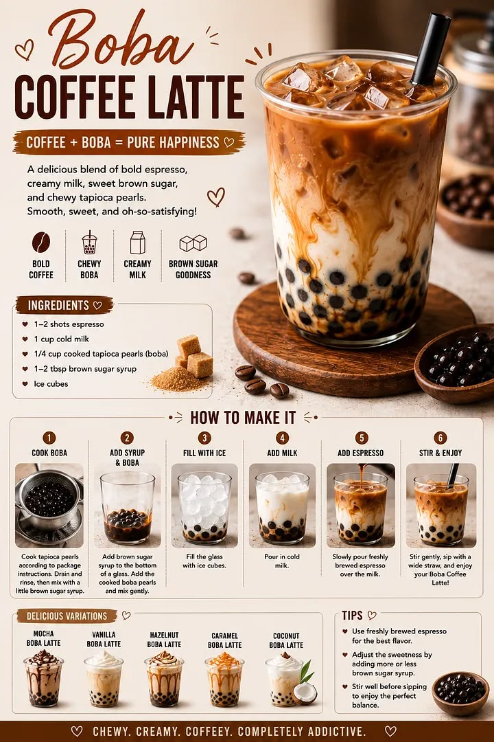 Coffee + boba = pure happiness! ✨

A delicious blend of bold
