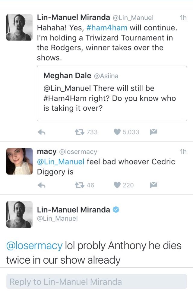 This is why I love Lin. He followed this up with a reference