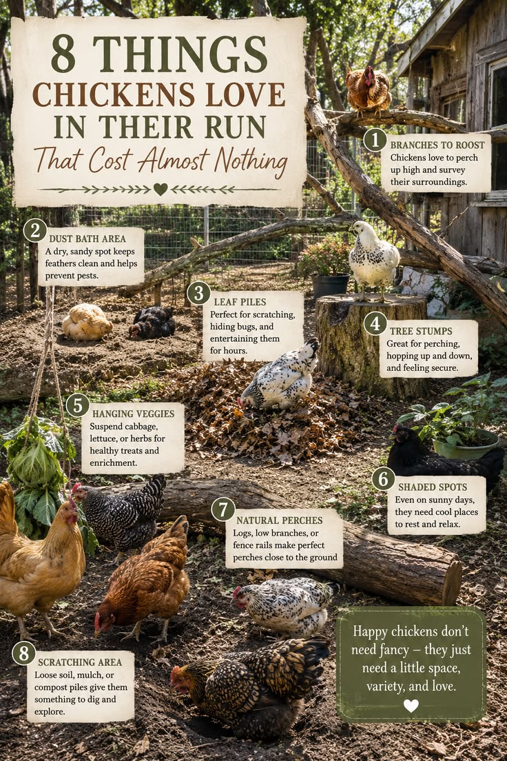 Make your chicken run more interesting without spending a fo