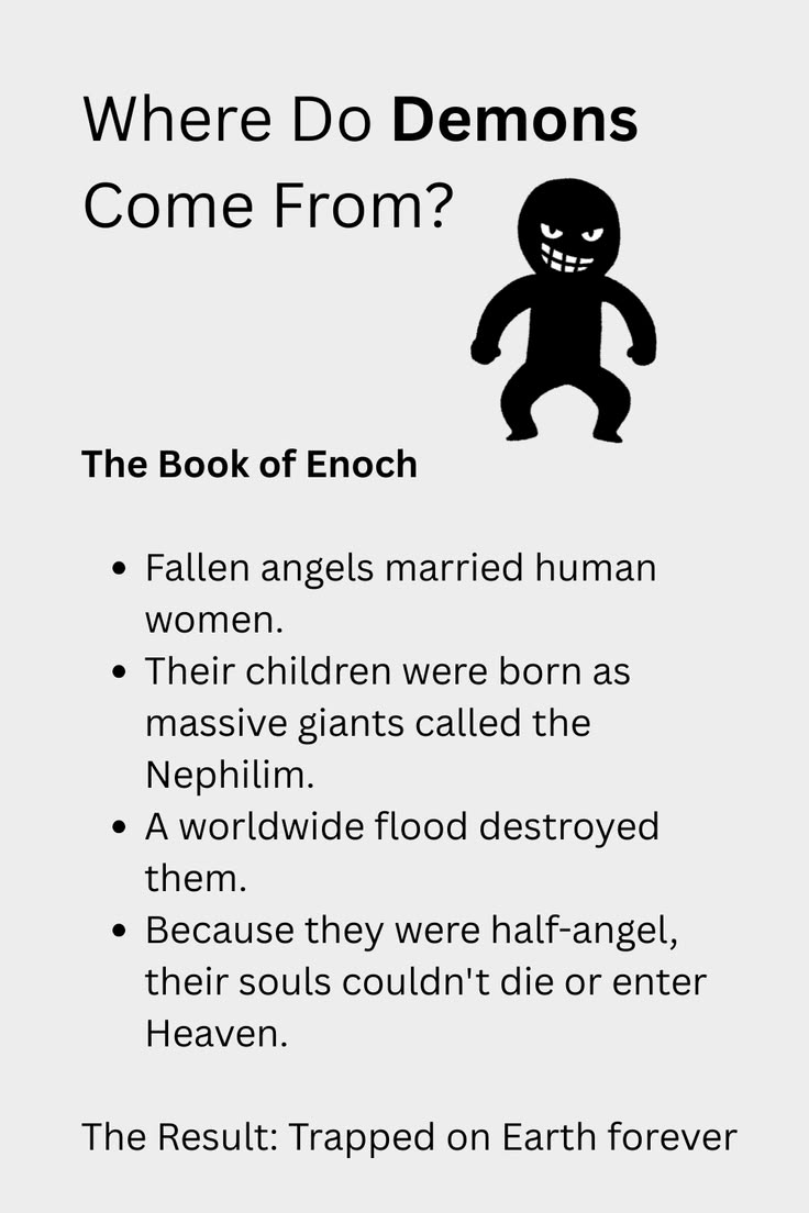 Explore the mysterious origins of demons as told in the Book