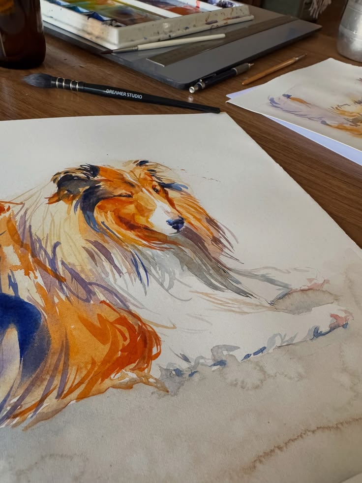 Essas foram as aquarelas que usei como demonstração durante 