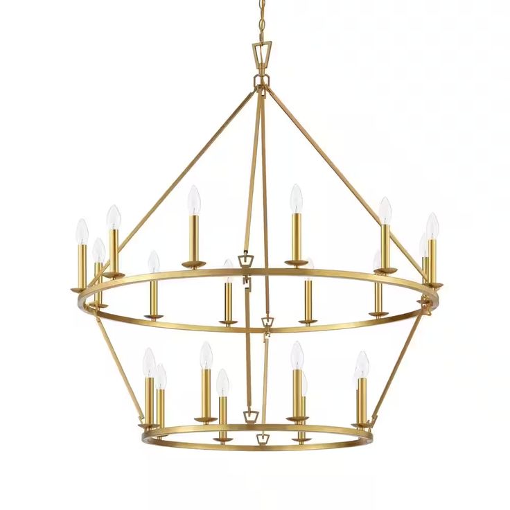 This candle-style wagon wheel chandelier is great for adding