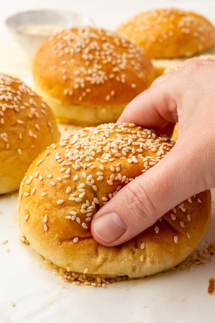 These gluten-free hamburger buns are made with the same enri