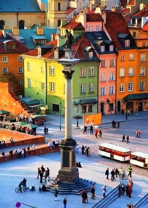 Colorful Buildings - Warsaw, Poland   - Explore the World wi
