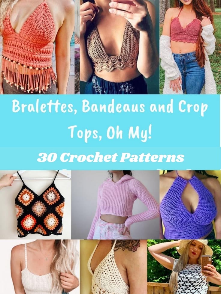 Looking for some summer crochet tops? 
Here’s a collection o
