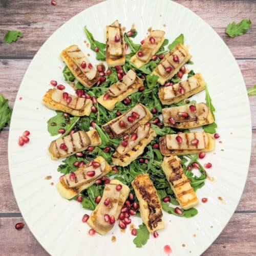 Grilled Halloumi with Pear and Honey (Easy Appetizer)