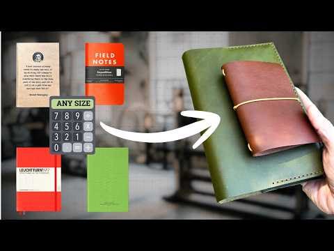 Make a Leather Journal Cover That Fits ANY Notebook (Free Si