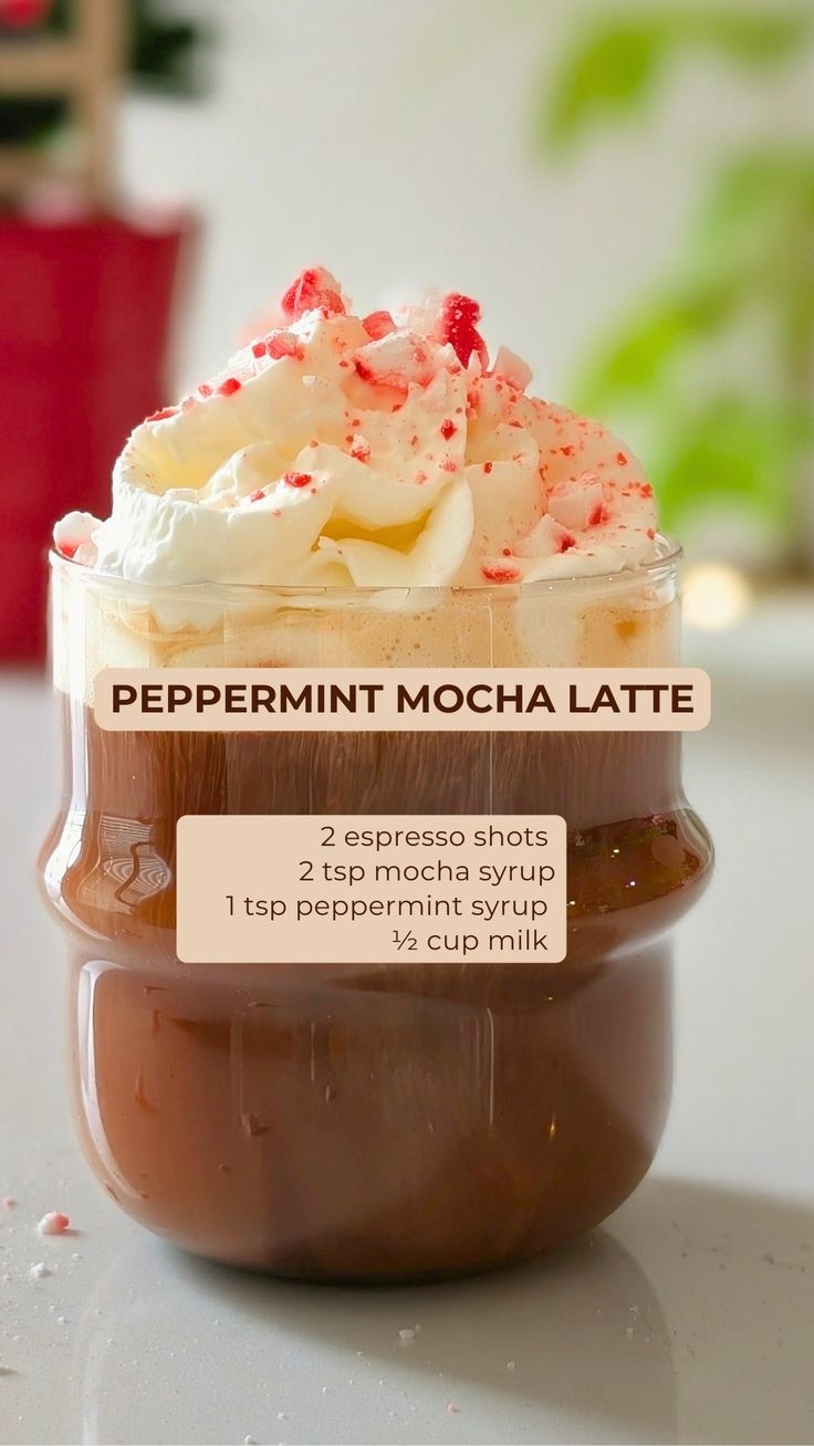 Create a cozy peppermint mocha coffee at home with this simp