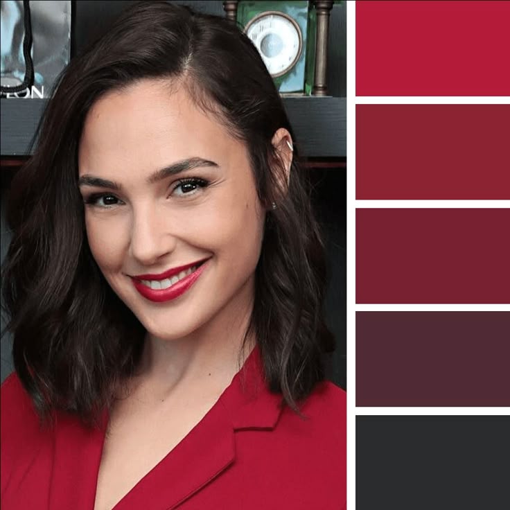 A Dark Winter colour palette - Gal Gadot at a Revlon Confere