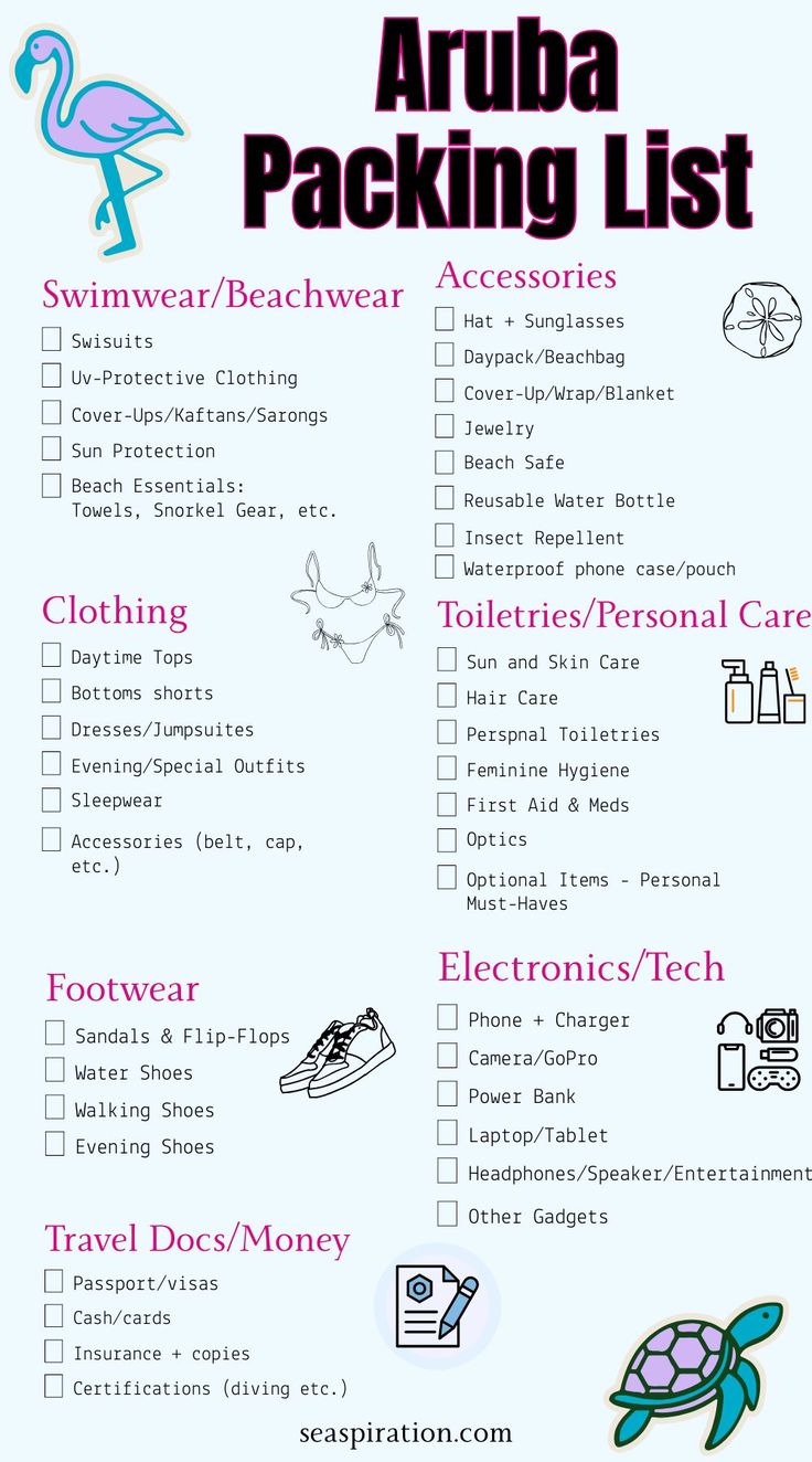 What To Pack For Aruba - Here is the only packing list you'l