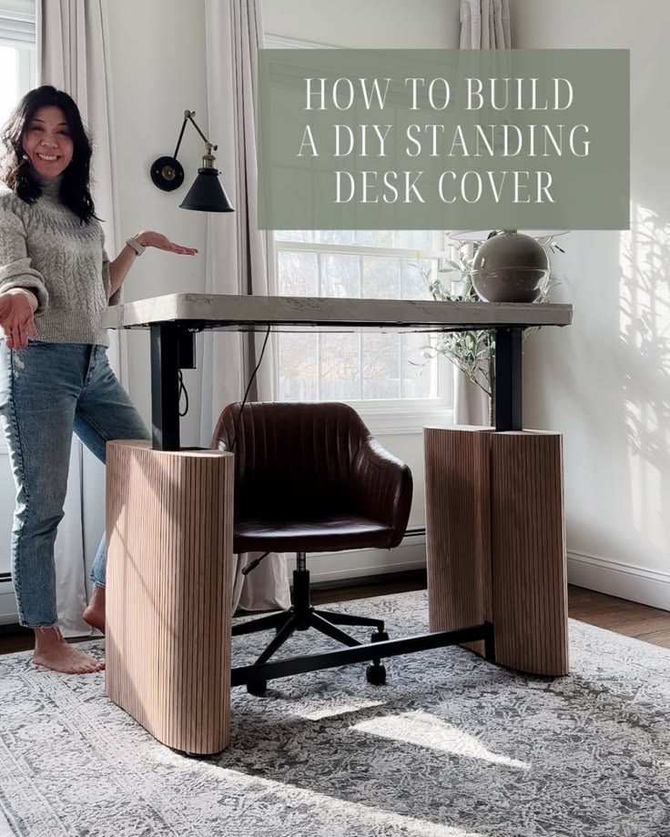 Easy DIY standing desk cover tutorial to create a functional