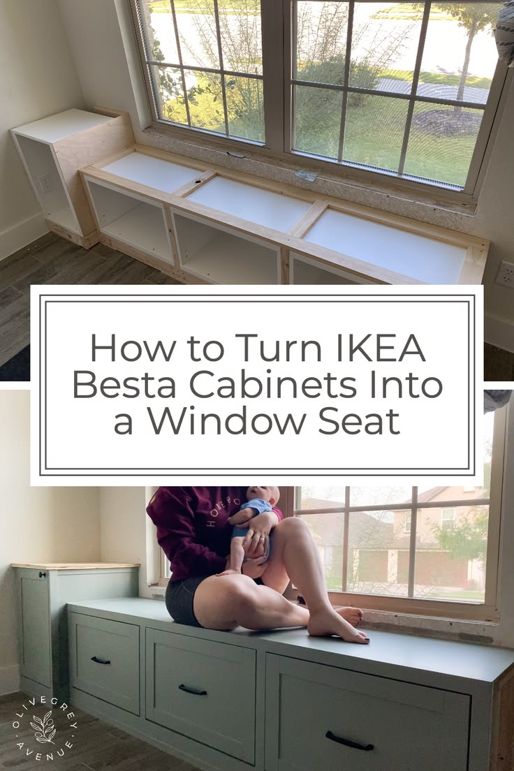 This built-in window seat looks custom, but it's actually an