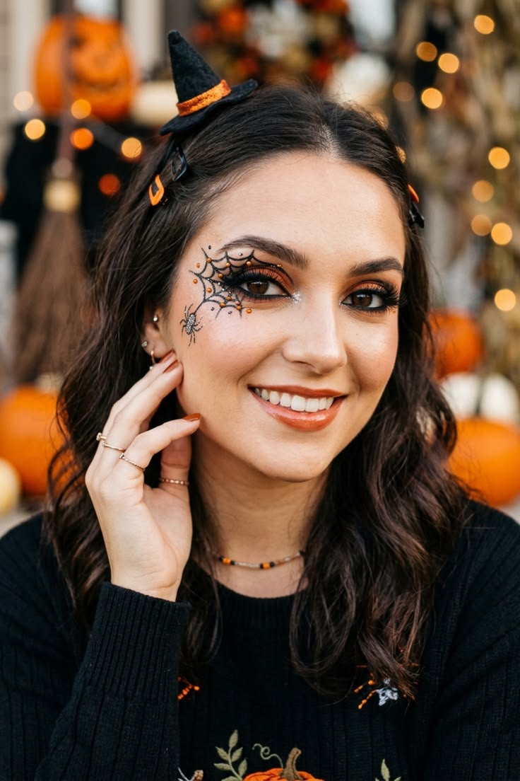 Get ready for Halloween with this cute and spooky spider web
