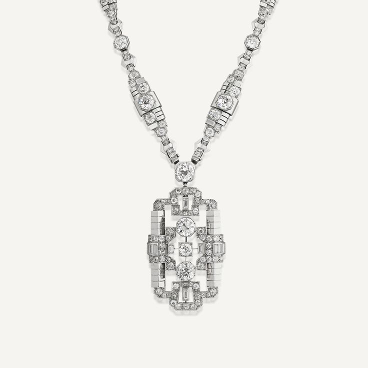 Old-cut diamonds, platinum and 18k white gold (French marks)