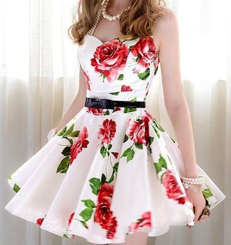 cute summer dress super cute i love it the roses , the belt 