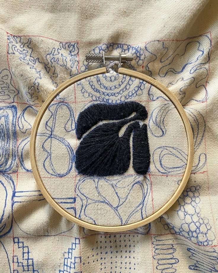 Sophia Allweyer (@sophia_allweyer) working on an embroidery 