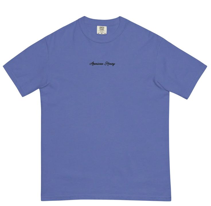 A bold blue tee with a subtle statement — the American Honey