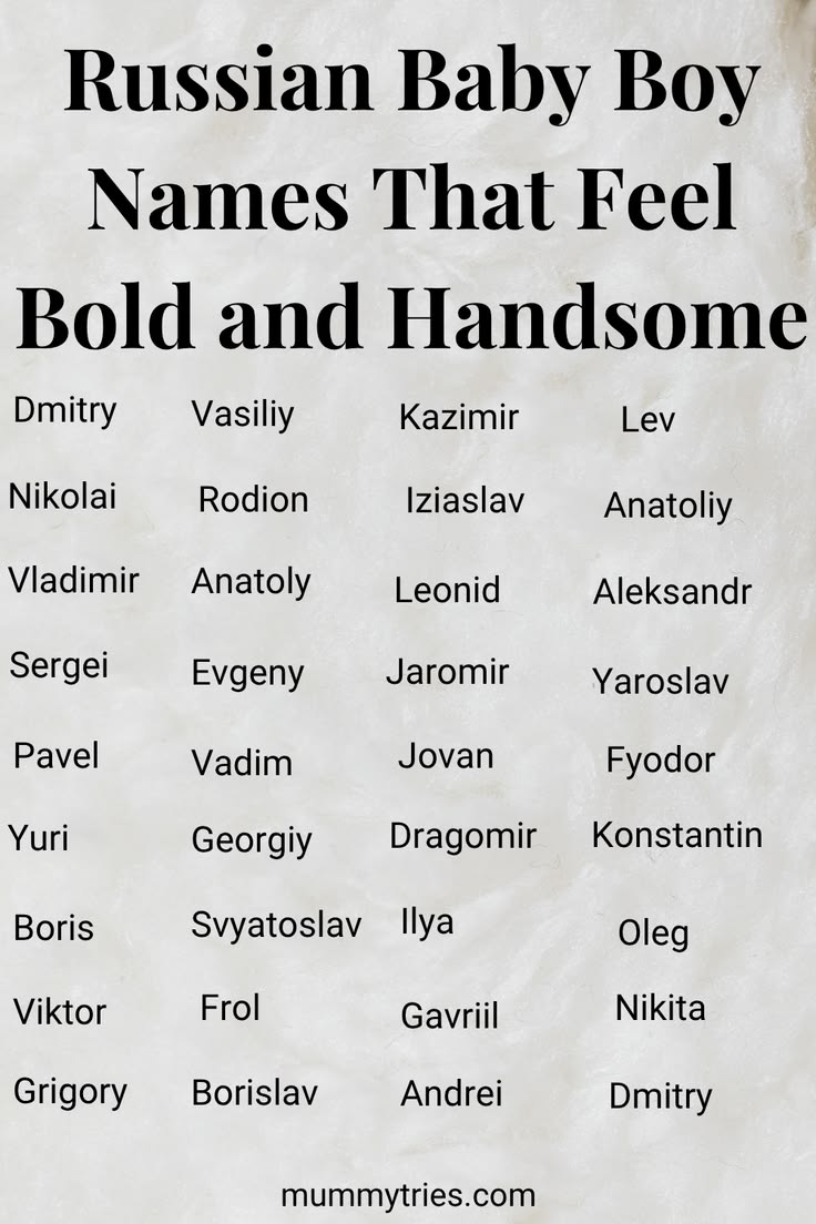Searching for Russian baby boy names that feel strong, hands