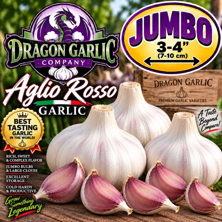 JUMBO Aglio Rosso Garlic Bulbs Seeds Hardneck or Stiffneck V