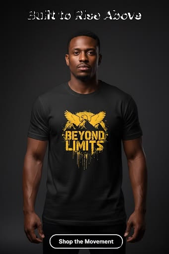 Level up your mindset with this bold Beyond Limits Eagle T-S