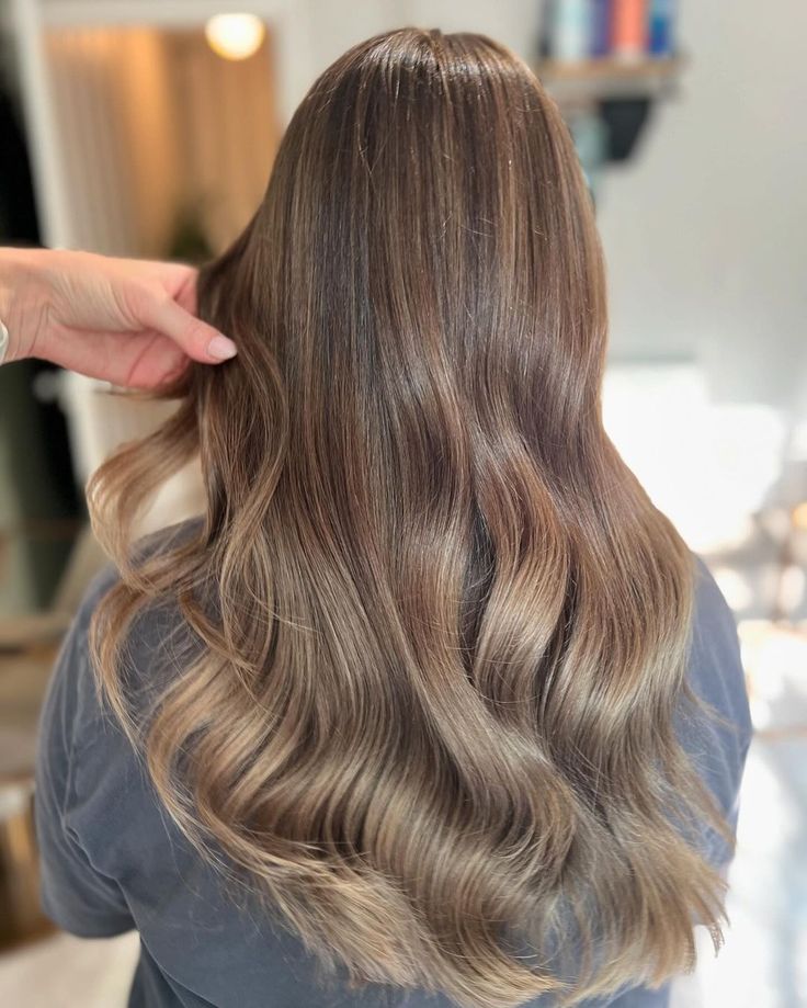 @kirstytremletthair creates this rich brunette with ribbons 