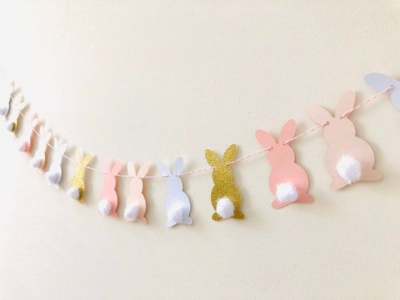 Bunny Garland Bunny Banner Baby shower Garland Easter | Etsy