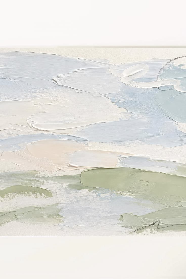 Hand-painted oil pastel coastal seascape artwork, available 
