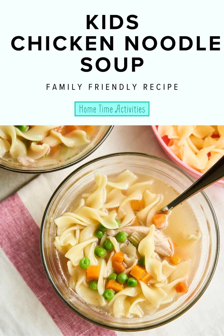 We love this Kids Chicken Noodle Soup recipe! It's easy to m