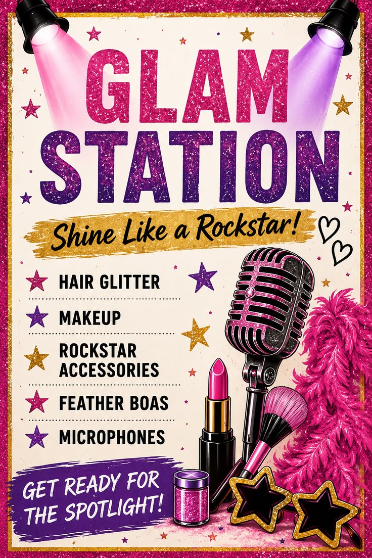 A Hannah Montana-inspired Rockstar Birthday Party Glam Stati