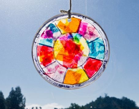 Easy Stained Glass Window Hanging Eco-friendly Craft